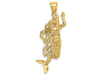 FJC Finejewelers 14k Yellow Gold 3d Large Mermaid Charm