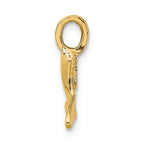 FJC Finejewelers 14k Yellow Gold Mini Whale Tail Polish Fixed Bail Charm