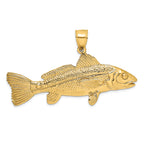 FJC Finejewelers 14k Yellow Gold 3d Red Fish Charm