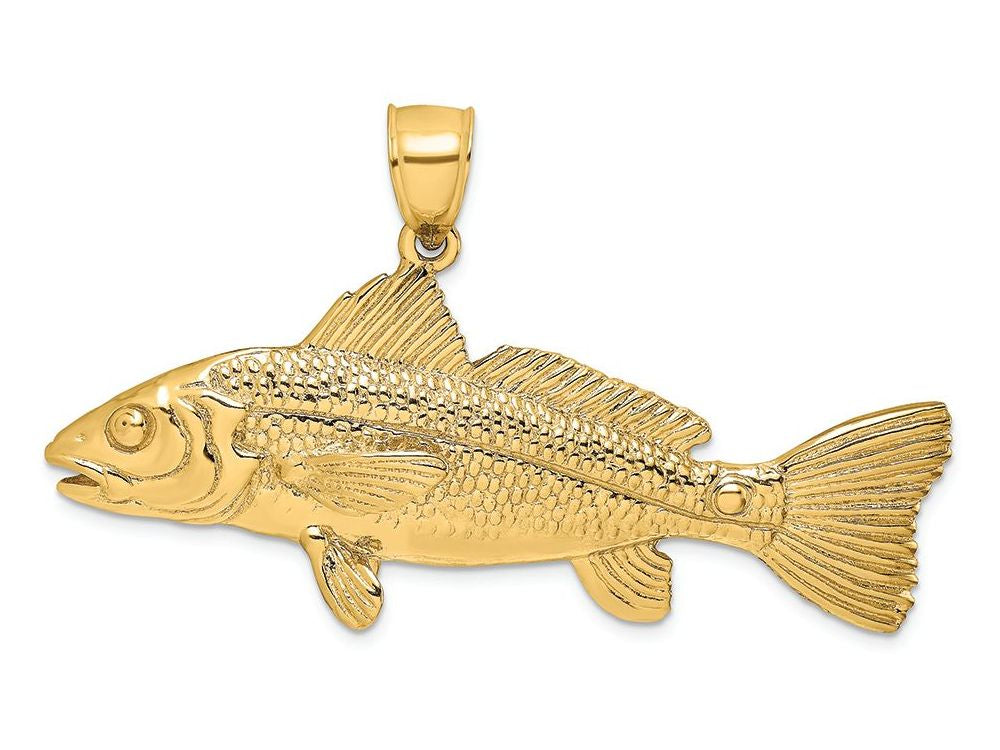 FJC Finejewelers 14k Yellow Gold 3d Red Fish Charm