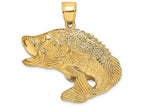 FJC Finejewelers 14k Yellow Gold Bass Fish Jumping Charm