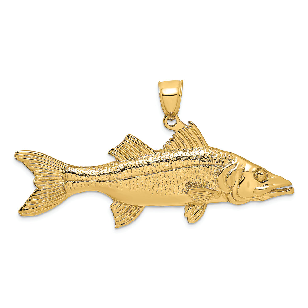 FJC Finejewelers 14k Yellow Gold 3d Snook Fish Charm