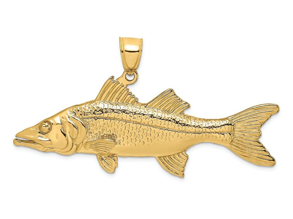FJC Finejewelers 14k Yellow Gold 3d Snook Fish Charm