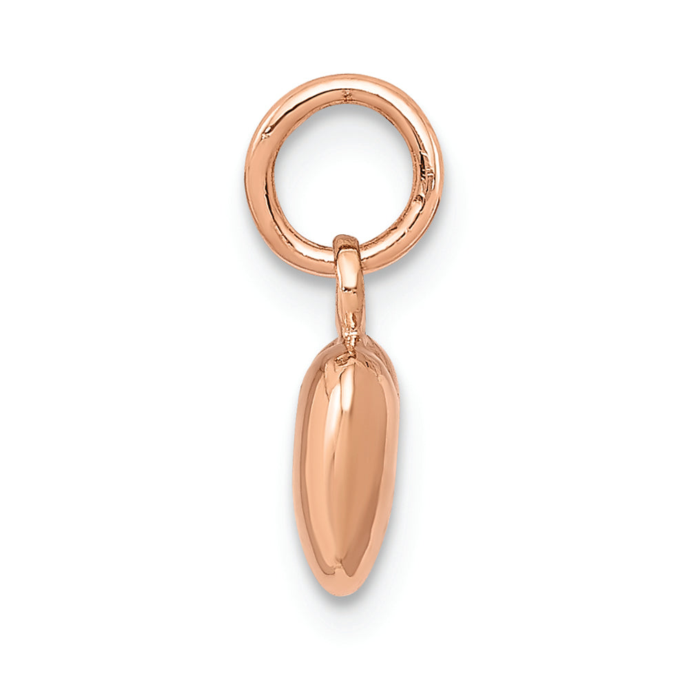 FJC Finejewelers 14k Rose Gold Solid Polished 3dimensional Medium Heart Charm