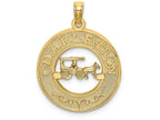FJC Finejewelers 14k Yellow Gold Charleston On Round Frame with Horse Cart Center Charm