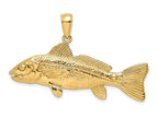 FJC Finejewelers 14k Yellow Gold 3d Red Fish Charm