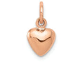 FJC Finejewelers 14k Rose Gold Solid Polished 3dimensional Medium Heart Charm