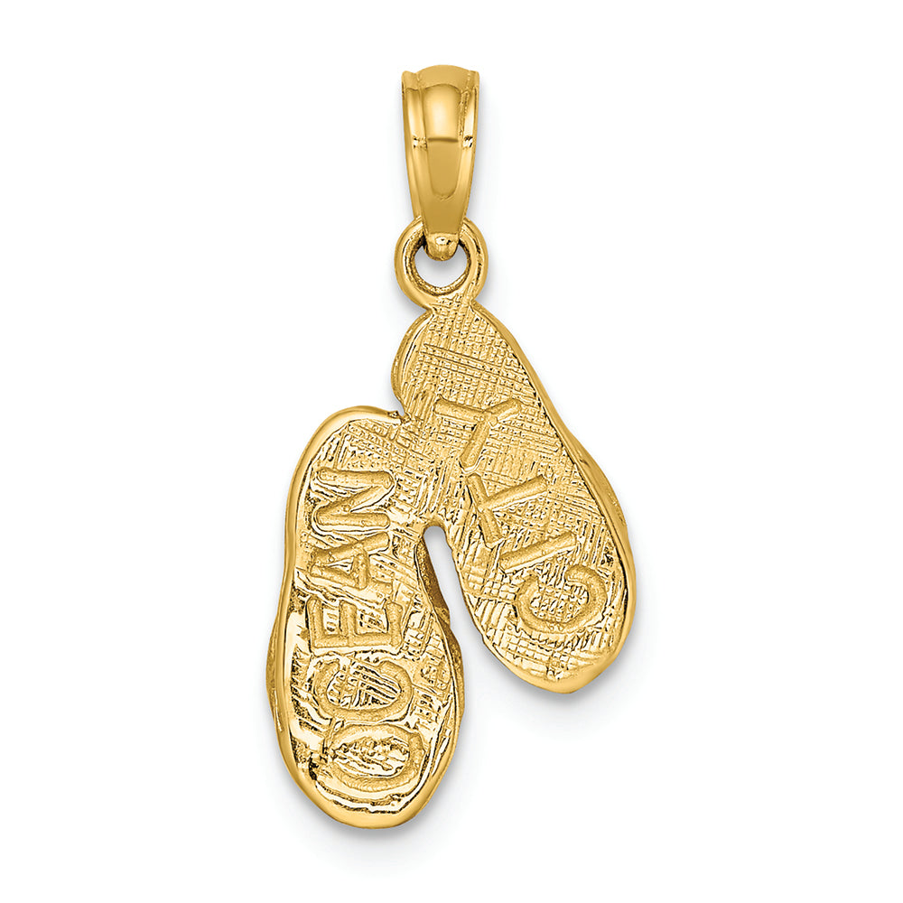 FJC Finejewelers 14k Yellow Gold Ocean City Double Flip-flop Charm
