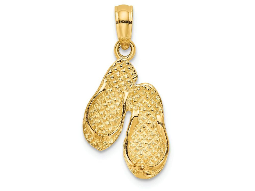 FJC Finejewelers 14k Yellow Gold Ocean City Double Flip-flop Charm