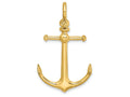 FJC Finejewelers 14k Yellow Gold 3d Anchor with Long T Barshackle Bail Charm