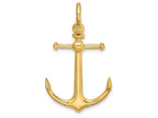 FJC Finejewelers 14k Yellow Gold 3d Anchor with Long T Barshackle Bail Charm