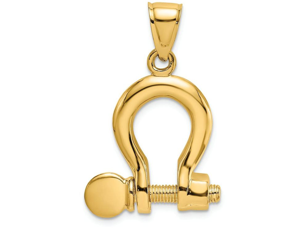 FJC Finejewelers 14k Yellow Gold 3d Large Shackle Link Screw Charm