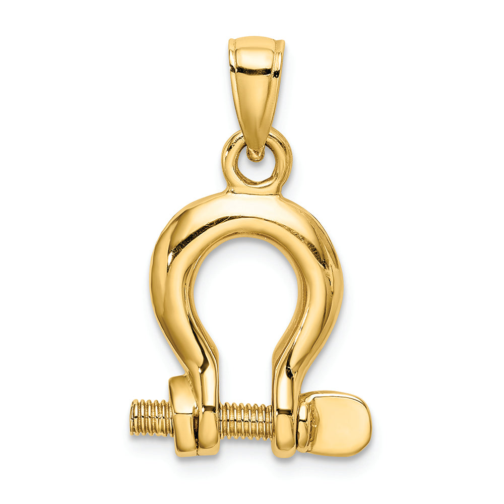 FJC Finejewelers 14k Yellow Gold 3d Medium Shackle Link Screw Charm