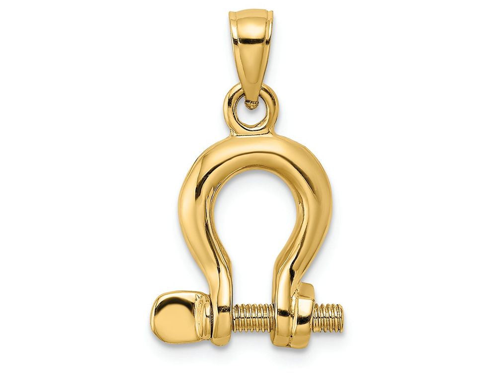 FJC Finejewelers 14k Yellow Gold 3d Medium Shackle Link Screw Charm