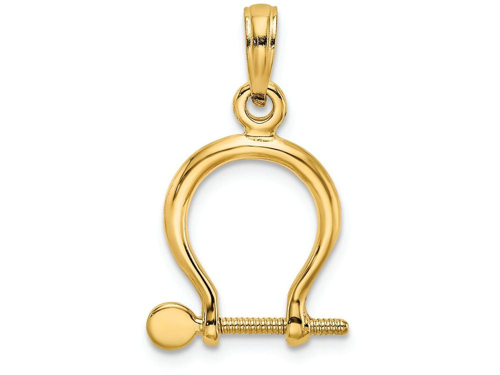 FJC Finejewelers 14k Yellow Gold 3d Small Shackle Link Screw Charm