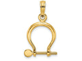FJC Finejewelers 14k Yellow Gold 3d Small Shackle Link Screw Charm