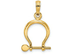 FJC Finejewelers 14k Yellow Gold 3d Small Shackle Link Screw Charm