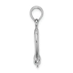 FJC Finejewelers 14k White Gold 3d Small Shackle Link Screw Charm