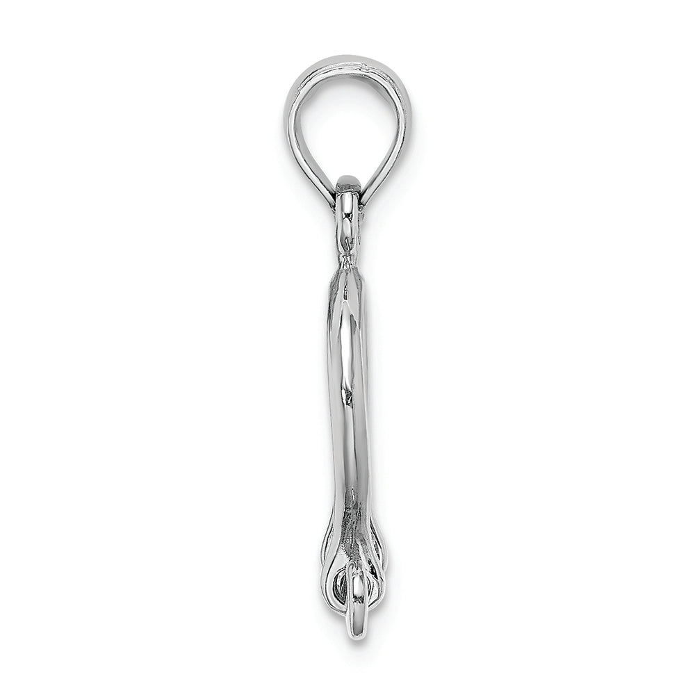 FJC Finejewelers 14k White Gold 3d Small Shackle Link Screw Charm
