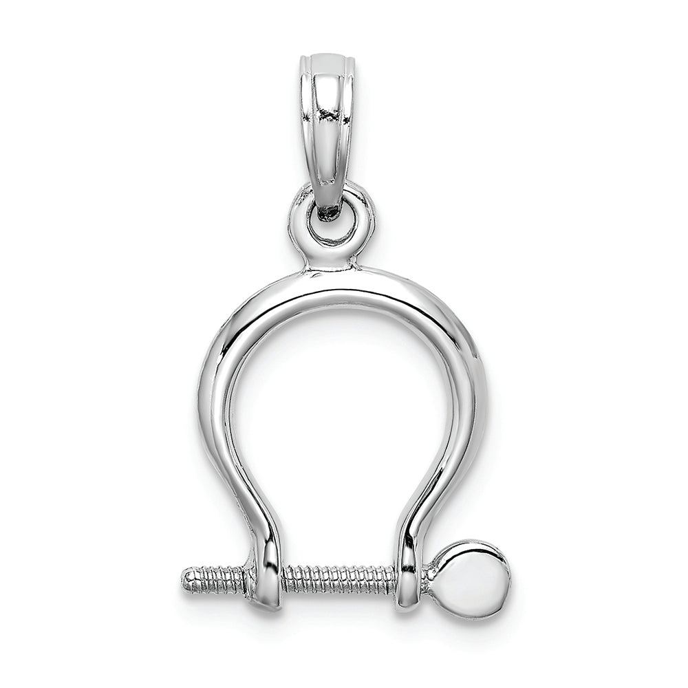 FJC Finejewelers 14k White Gold 3d Small Shackle Link Screw Charm