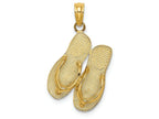 FJC Finejewelers 14k Yellow Gold Marco Islanddouble Flip-floplarge Charm