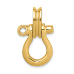 FJC Finejewelers 14k Yellow Gold 3d Large Shackle with Pulley Bail No Rope Charm