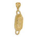 FJC Finejewelers 14k Yellow Gold 3d Rectangular Basket2 Handles Charm