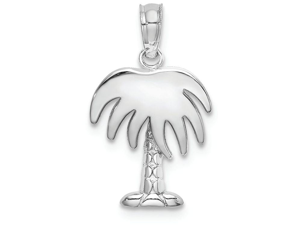FJC Finejewelers 14k White Gold White Charleston Palm Tree Charm