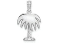 FJC Finejewelers 14k White Gold White Charleston Palm Tree Charm