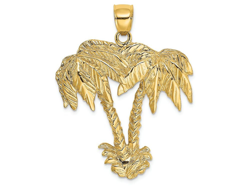 FJC Finejewelers 14k Yellow Gold Double Palm Trees Charm