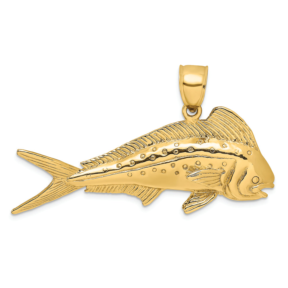 FJC Finejewelers 14k Yellow Gold 3d Female Dorado (mahi-mahi) Charm