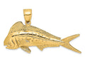 FJC Finejewelers 14k Yellow Gold 3d Female Dorado (mahi-mahi) Charm