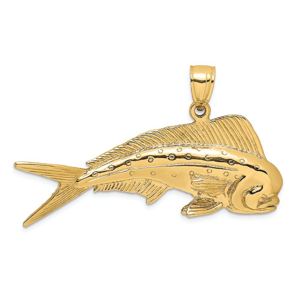 FJC Finejewelers 14k Yellow Gold 3d Male Dorado (mahi-mahi) Charm