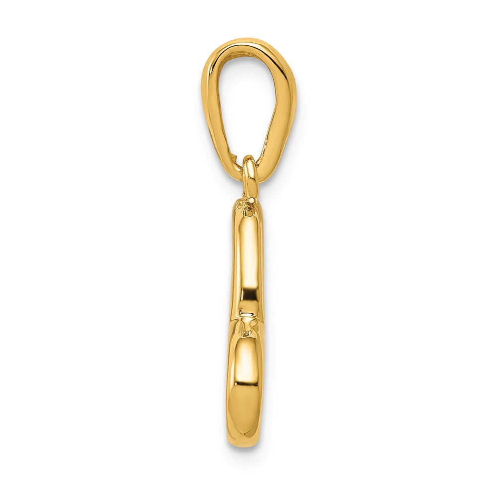 FJC Finejewelers 14k Yellow Gold Solid Polished Plain Heart Charm