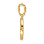 FJC Finejewelers 14k Yellow Gold Solid Polished Plain Heart Charm