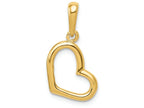 FJC Finejewelers 14k Yellow Gold Solid Polished Plain Heart Charm