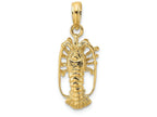 FJC Finejewelers 14k Yellow Gold Florida Lobster with Out Claws Charm