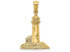 FJC Finejewelers 14k Yellow Gold Lighthouse with Two Windows Building Charm