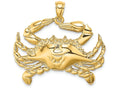 FJC Finejewelers 14k Yellow Gold Blue Crab Charm