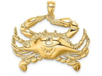 FJC Finejewelers 14k Yellow Gold Blue Crab Charm
