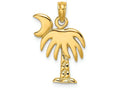 FJC Finejewelers 14k Yellow Gold Charleston Palm Tree with Moon - Hp Charm
