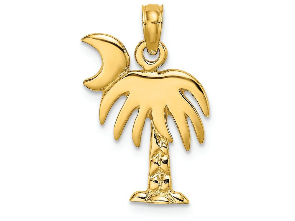 FJC Finejewelers 14k Yellow Gold Charleston Palm Tree with Moon - Hp Charm