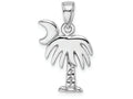 FJC Finejewelers 14k White Gold White Charleston Palm Tree with Moon - Hp Charm