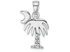 FJC Finejewelers 14k White Gold White Charleston Palm Tree with Moon - Hp Charm