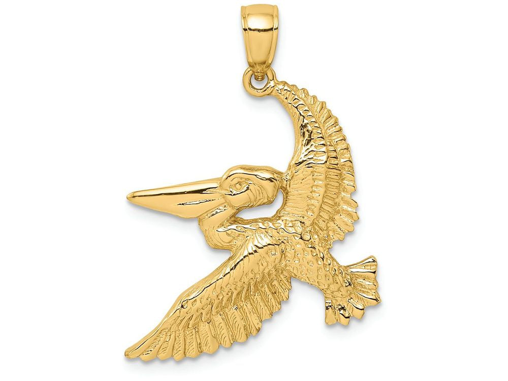 FJC Finejewelers 14k Yellow Gold Flying Pelican Charm