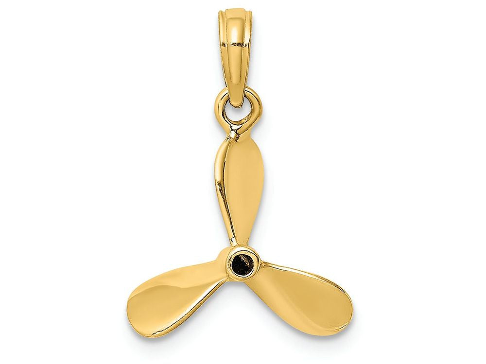 FJC Finejewelers 14k Yellow Gold 3d Propeller with 3 Blades Charm