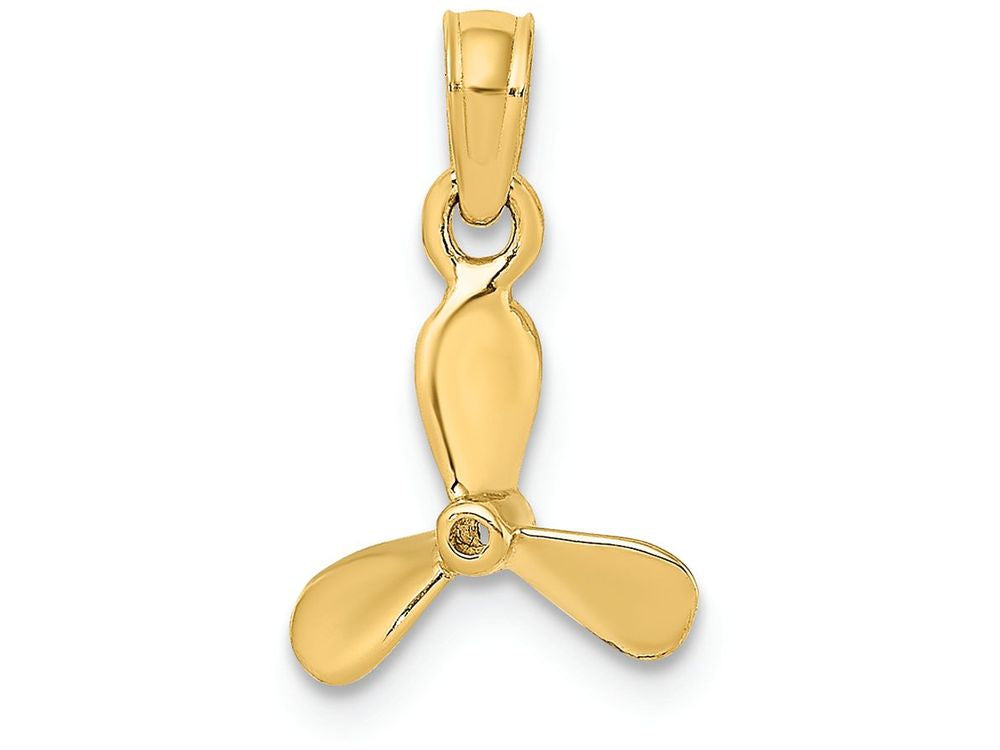 FJC Finejewelers 14k Yellow Gold 3d Propeller with 3 Blades Charm