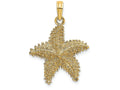 FJC Finejewelers 14k Yellow Gold Starfish with Beaded Texture Charm