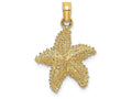 FJC Finejewelers 14k Yellow Gold Starfish with Beaded Texture Charm