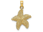 FJC Finejewelers 14k Yellow Gold Starfish with Beaded Texture Charm